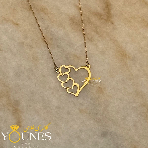 گردنبند متصل قلبی مینیمال طلا